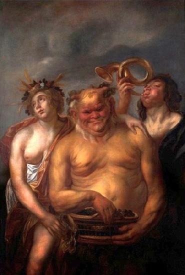 Jacob Jordaens Silenus and Bacchantes. oil painting image